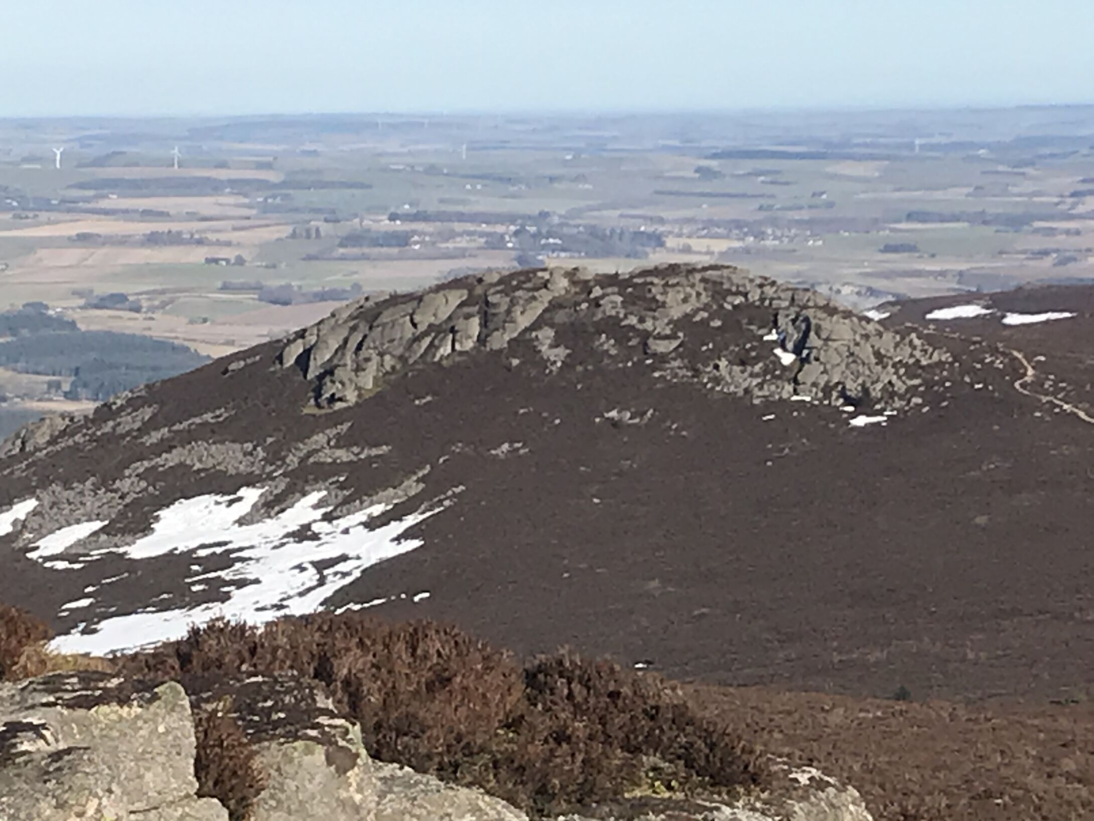 Across top to countryside